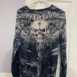 Size men’s medium/M Affliction long sleeve thermal shirt